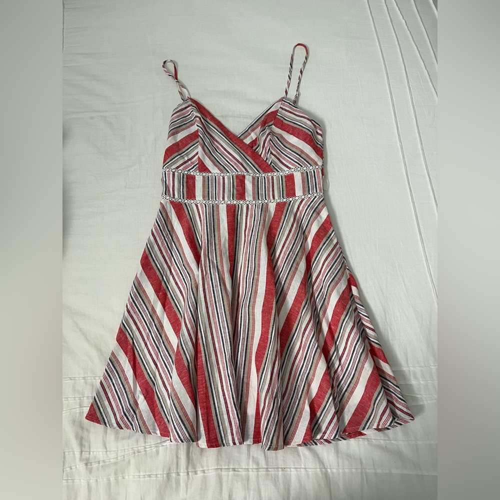 Coral Fit and Flare mini dress
